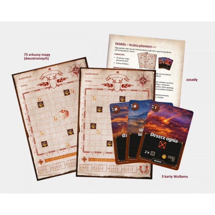 Kartografowie: Pełen zestaw Map (Afril+ Nebblis + Podmiasto) zawartość Nebblis