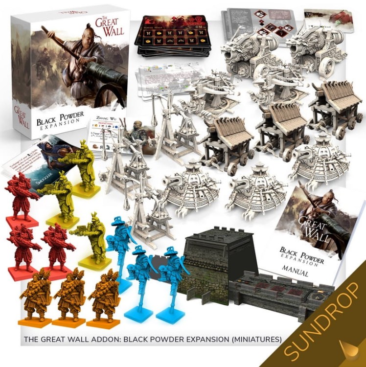 Wielki Mur (The Great Wall): Czarny Proch - wersja z figurkami (SUNDROP) zawartość
