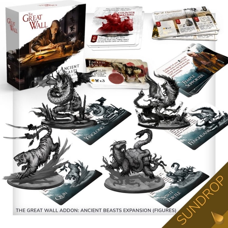 Wielki Mur (The Great Wall) Pradawne Bestie - wersja z figurkami (SUNDROP) zawartość