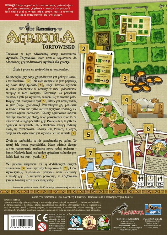 Agricola (wersja dla graczy): Torfowisko tył pudełka