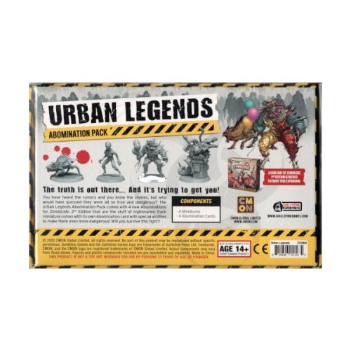 Zombicide 2 edycja: Miejskie Legendy tył pudełka