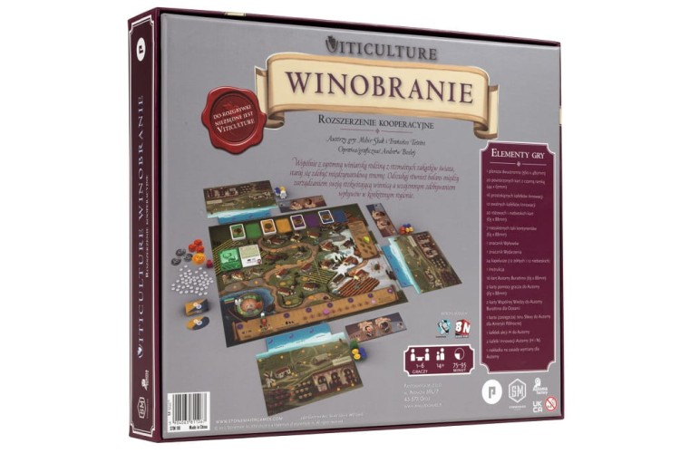 Viticulture: Winobranie tył pudełka