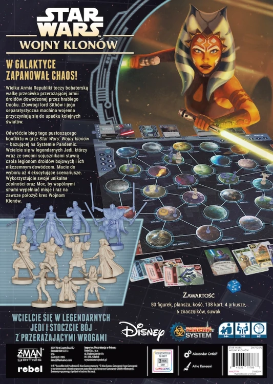 Star Wars: Wojny Klonów (Gra planszowa) pudełko tył