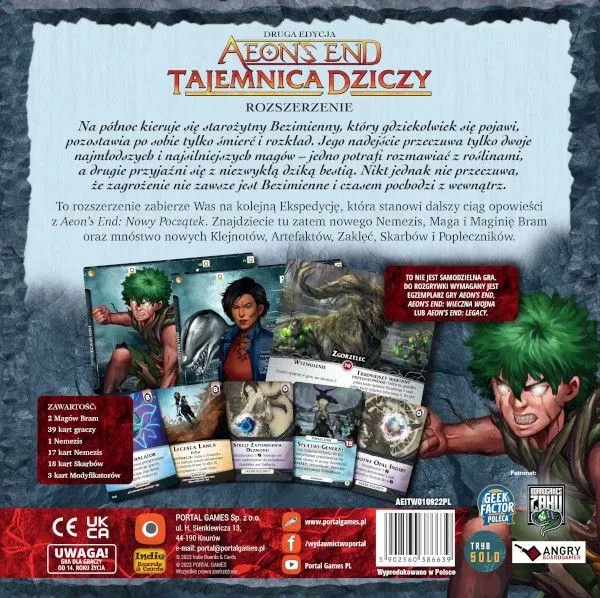 Aeon's End: Tajemnica Dziczy pudełko tył