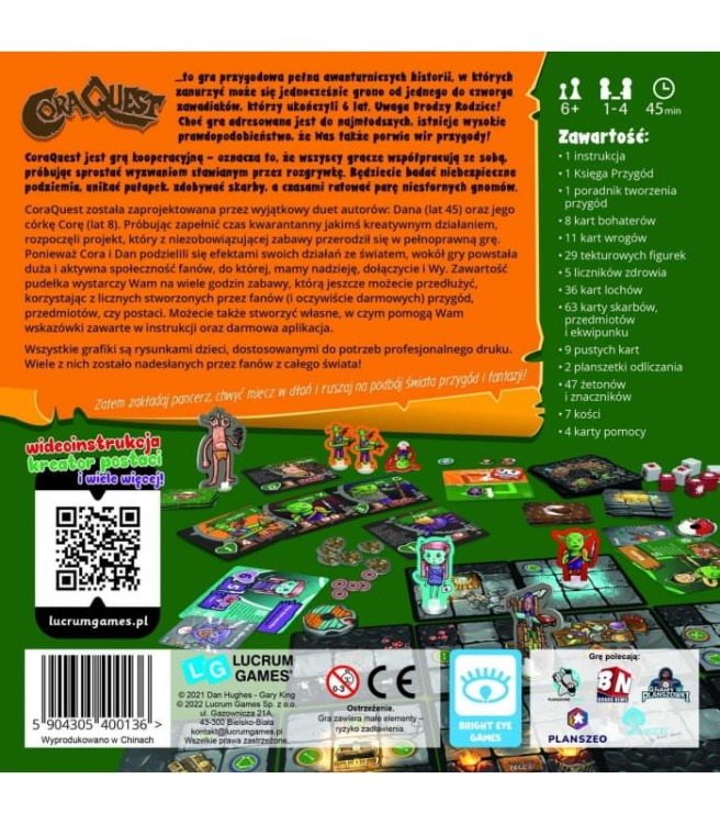 CoraQuest (edycja polska) tył pudełka