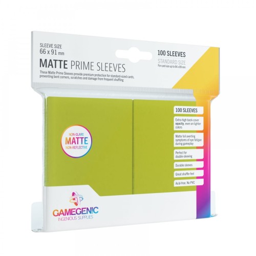 Gamegenic: Matte Prime CCG Sleeves (66x91 mm) - Lime, 100 sztuk