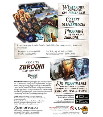 Kroniki zbrodni: Seria milenium - Kroniki czasu pudełko tył