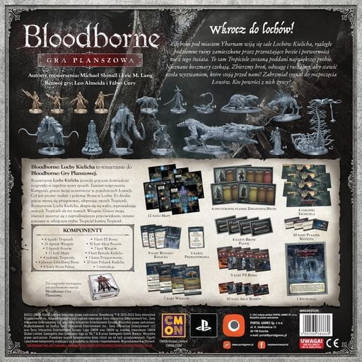 Bloodborne Gra Planszowa: Zakazany Las pudełko tył