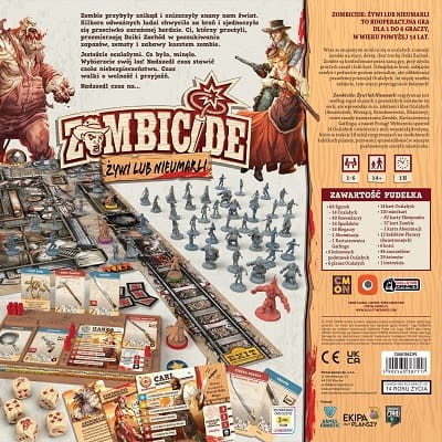 Zombicide: Żywi lub Nieumarli pudełko tył