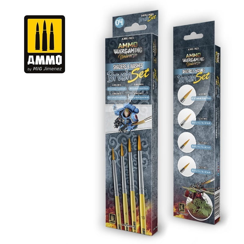 Ammo: Wargaming Universe - Shaders &amp; Washes Brush Set
