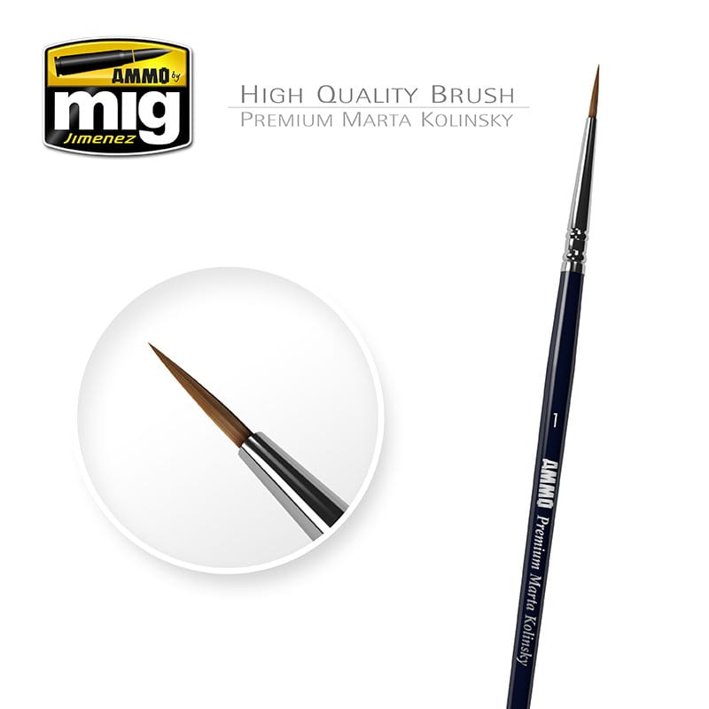 Ammo: Round Brush - Premium Marta Kolinsky 1