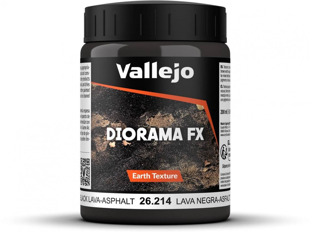 Vallejo: Earth Textures - Black Lava-Asphalt 200ml