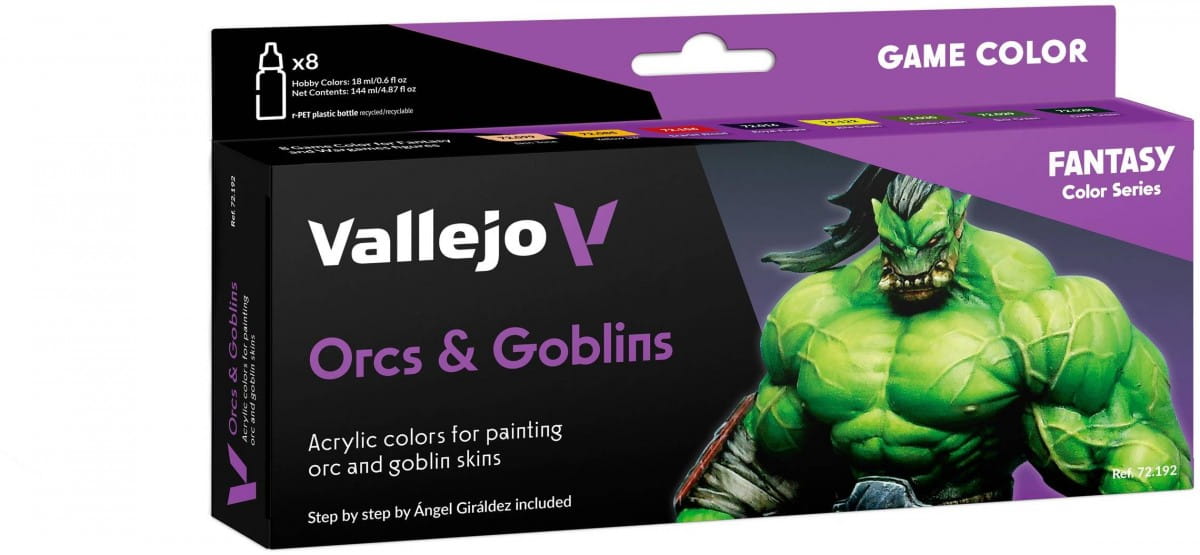 Vallejo: 72.192 - Game Color - Orcs &amp; Goblins (8x18 ml)