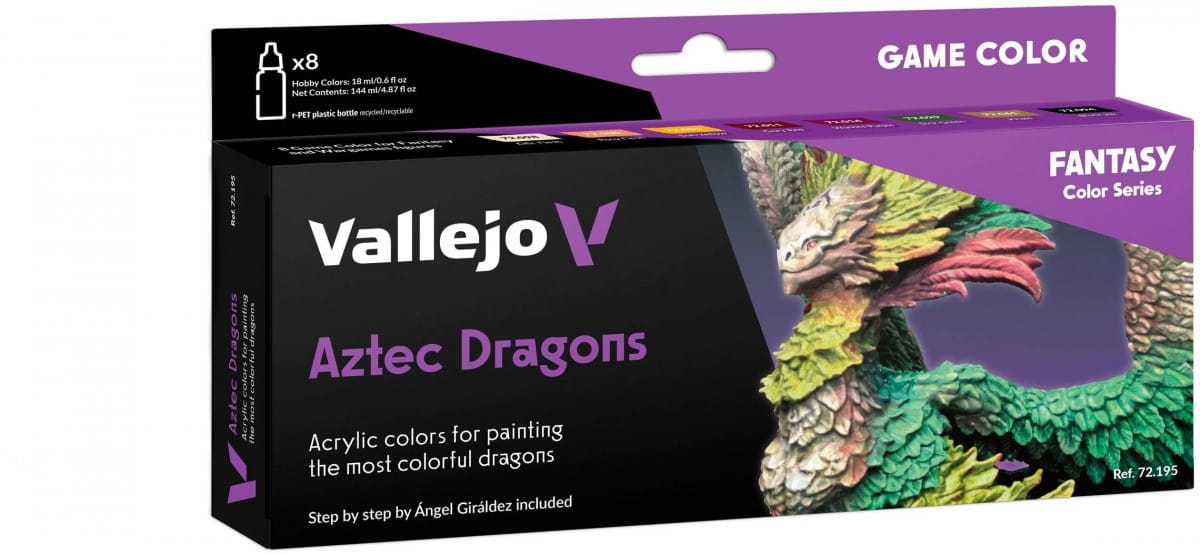 Vallejo: 72.195 - Game Color - Aztec Dragons (8x18 ml)
