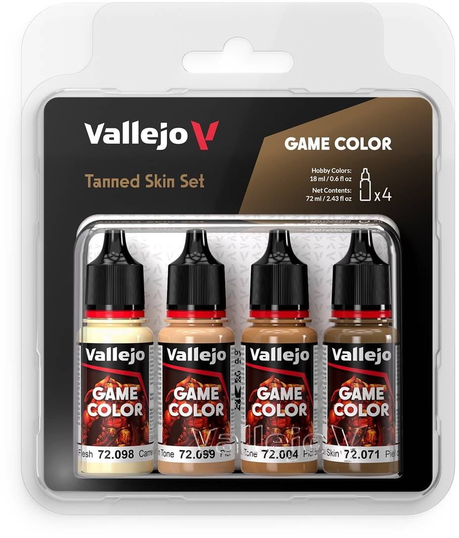 Vallejo: 72.380 - Game Color - Tanned Skin Set 4 x (18 ml)