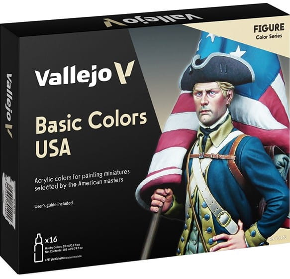 Vallejo: 70.140 - Model Color - Figure - Basic Colors USA (16 x 18 ml)