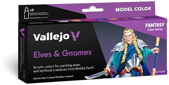 Vallejo: 70.242 - Model Color - Fantasy - Elves &amp; Gnomes (8x18 ml)