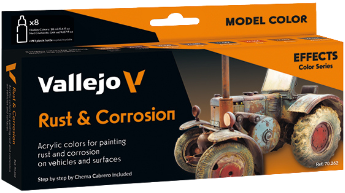Vallejo: 70.262 - Model Color - Effects - Rust & Corrossion (8 x 18 ml)