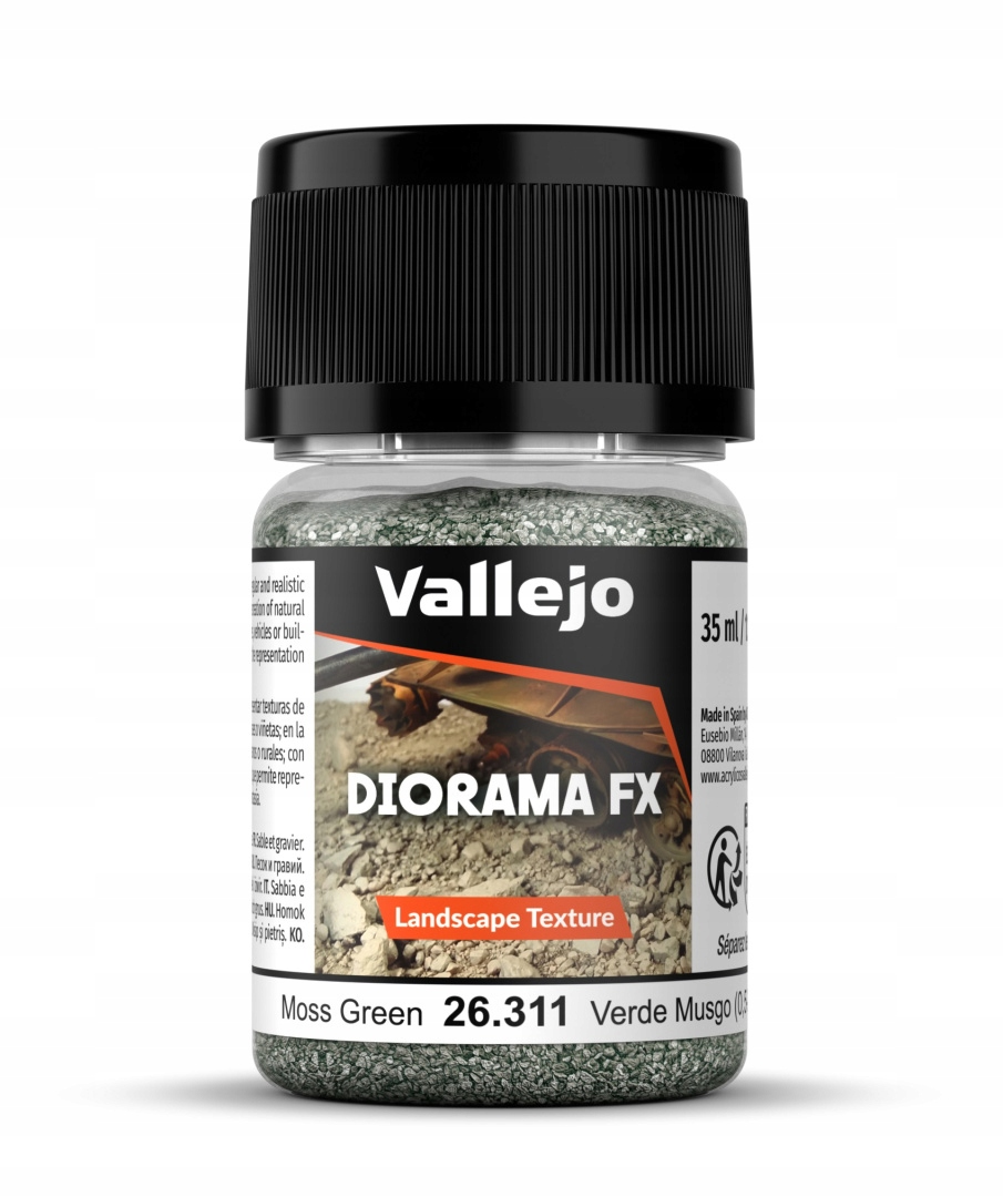 Vallejo: 26.312 - Diorama FX - Landscape Textures - Moss Green (2-5 mm)