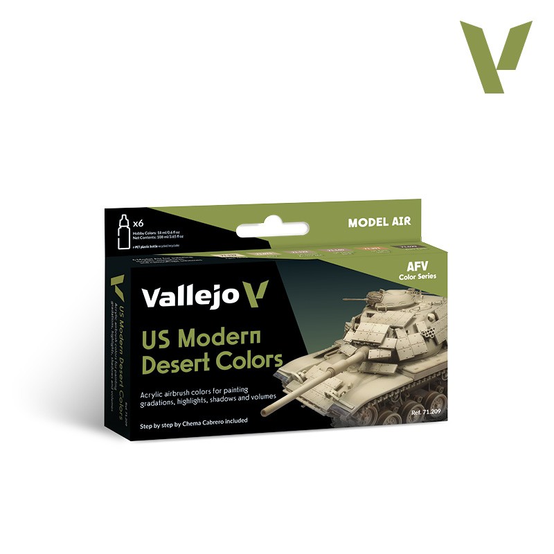 Vallejo: 71.209 - Model Air - AFV - US Modern Desert Colors (6x18 ml)