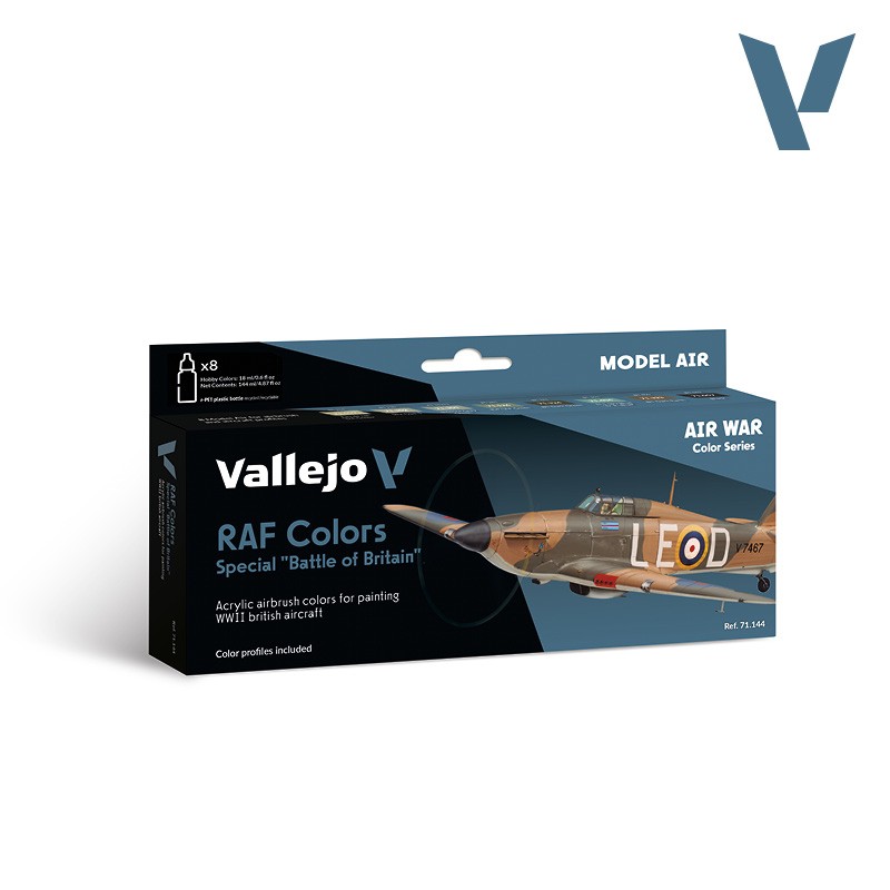 Vallejo: 71.144 - Model Air - Air War - RAF Colors - Special "Battle of Britain" (8x18 ml)