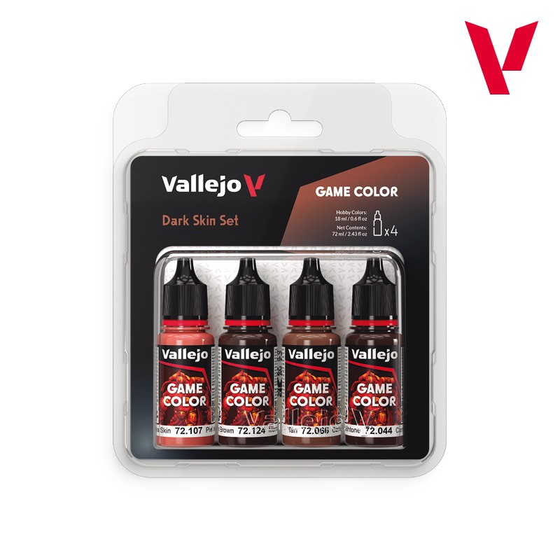 Vallejo: 72.387 - Game Color - Dark Skin Set (4x18 ml)