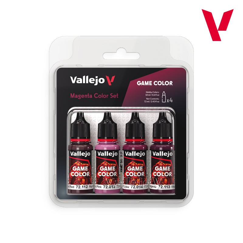 Vallejo: 72.388 - Game Color - Magenta Color Set (4x18 ml)