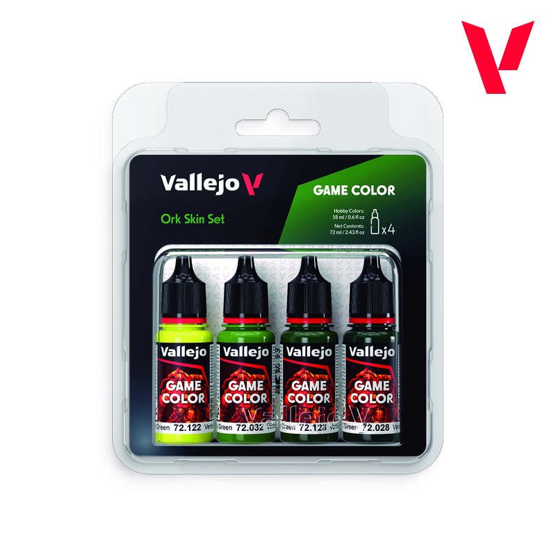 Vallejo: 72.391 - Game Color - Ork Skin Set (4x18 ml)