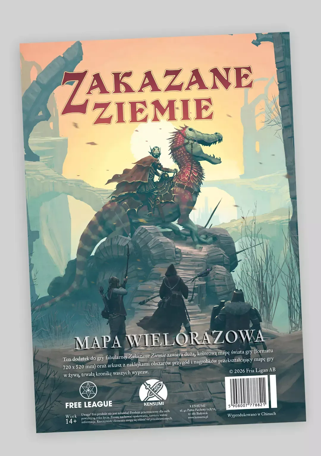 Zakazane Ziemie - Mapa z naklejkami wielokrotnego użytku