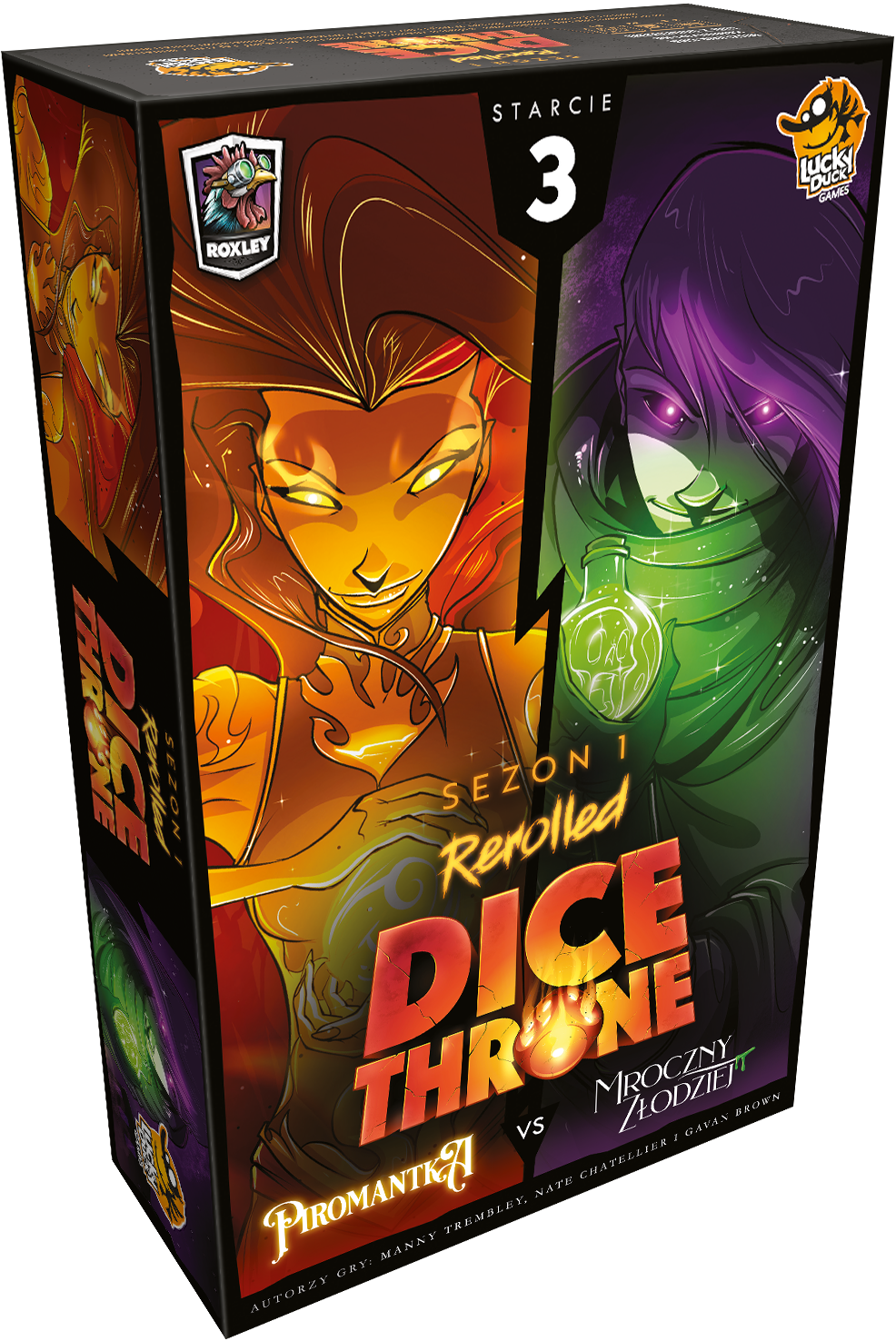 Dice Throne: Starcie 3 - Piromantka vs Mroczny Złodziej pudełko
