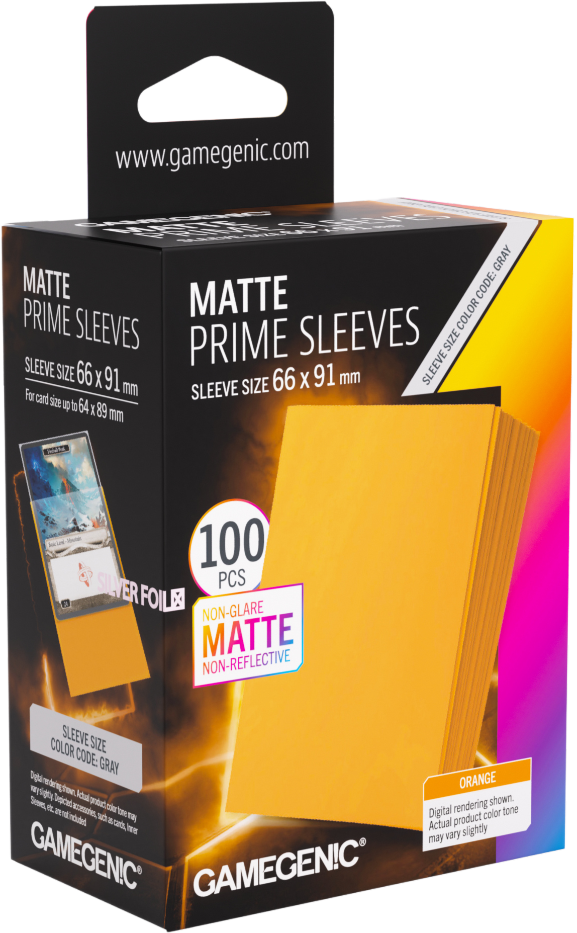 Gamegenic: Matte Prime Sleeves (66x91 mm) - Orange - 100 sztuk