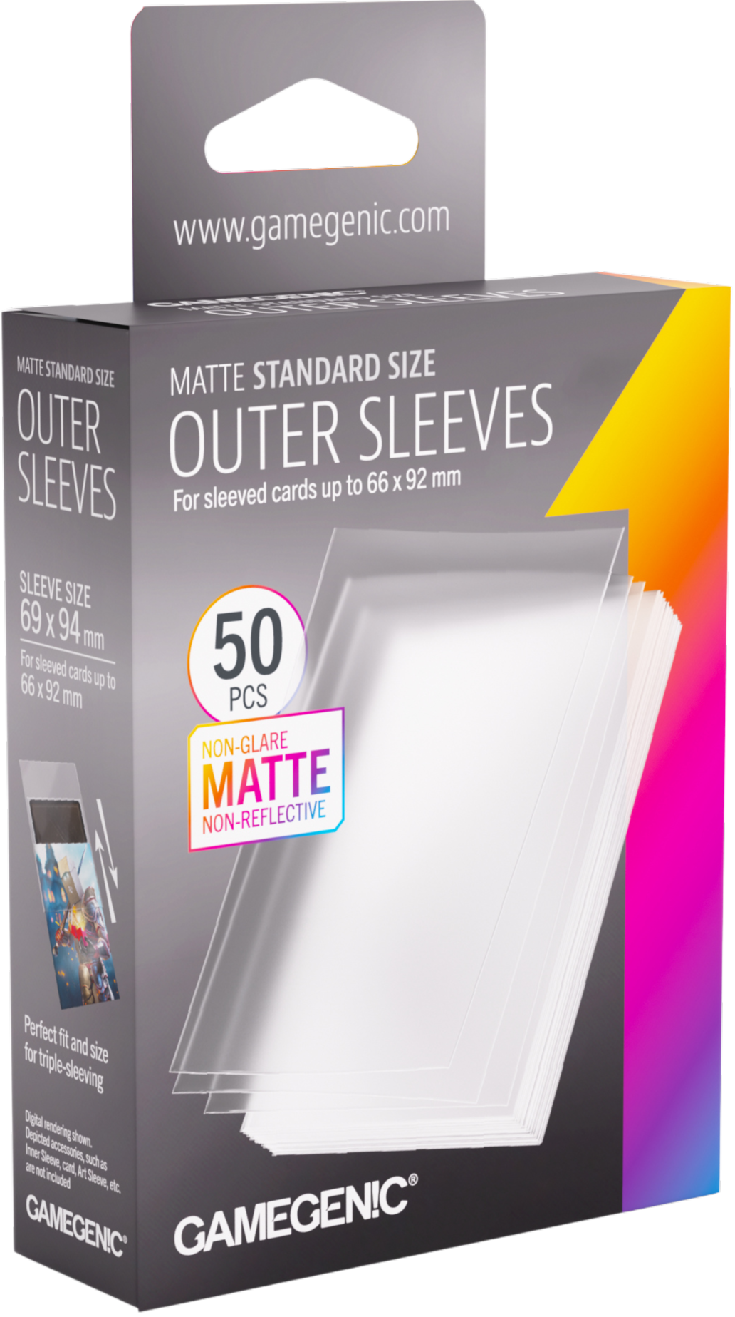 Gamegenic: Matte Outer Sleeves - Standard (69x94 mm) - 50 sztuk