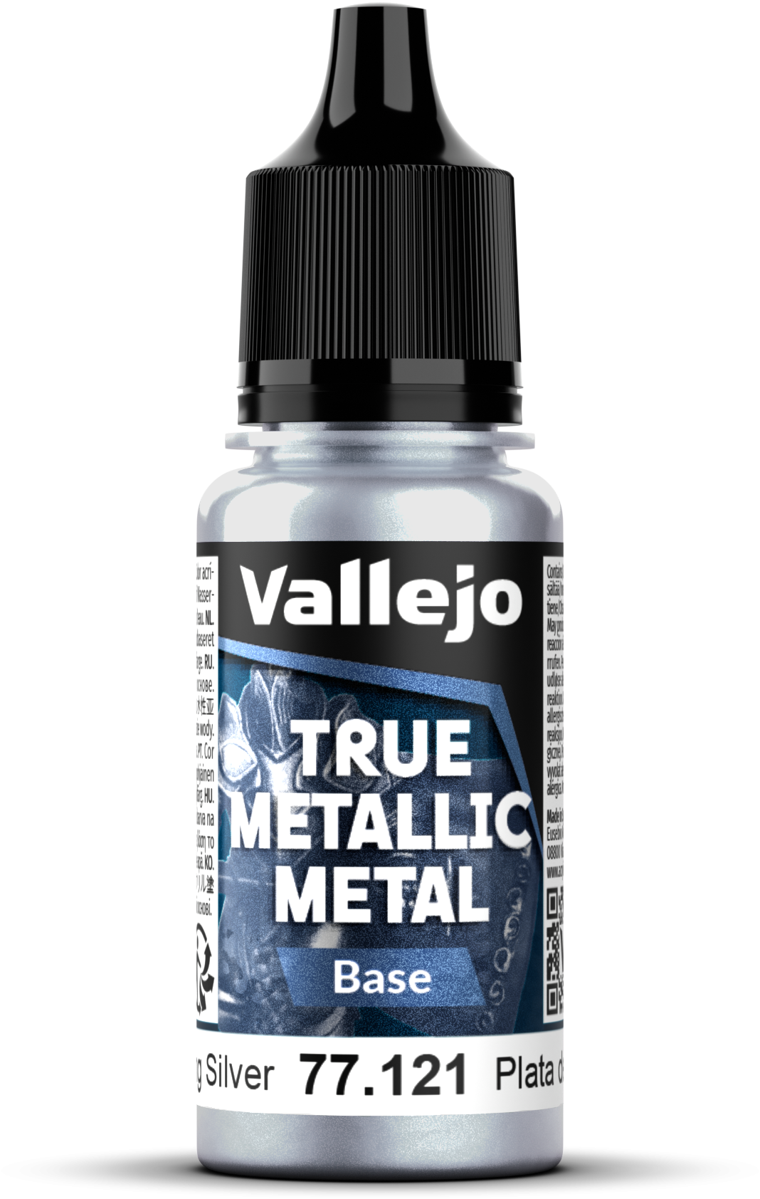 Vallejo: 77.121 - True Metallic Metal - Base - Sterling Silver (18 ml)