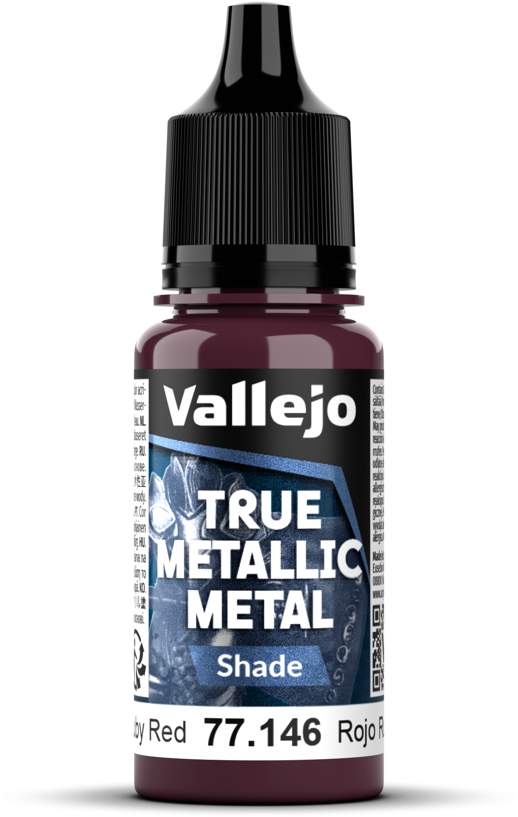 Vallejo: 77.146 - True Metallic Metal - Shade - Ruby Red (18 ml)