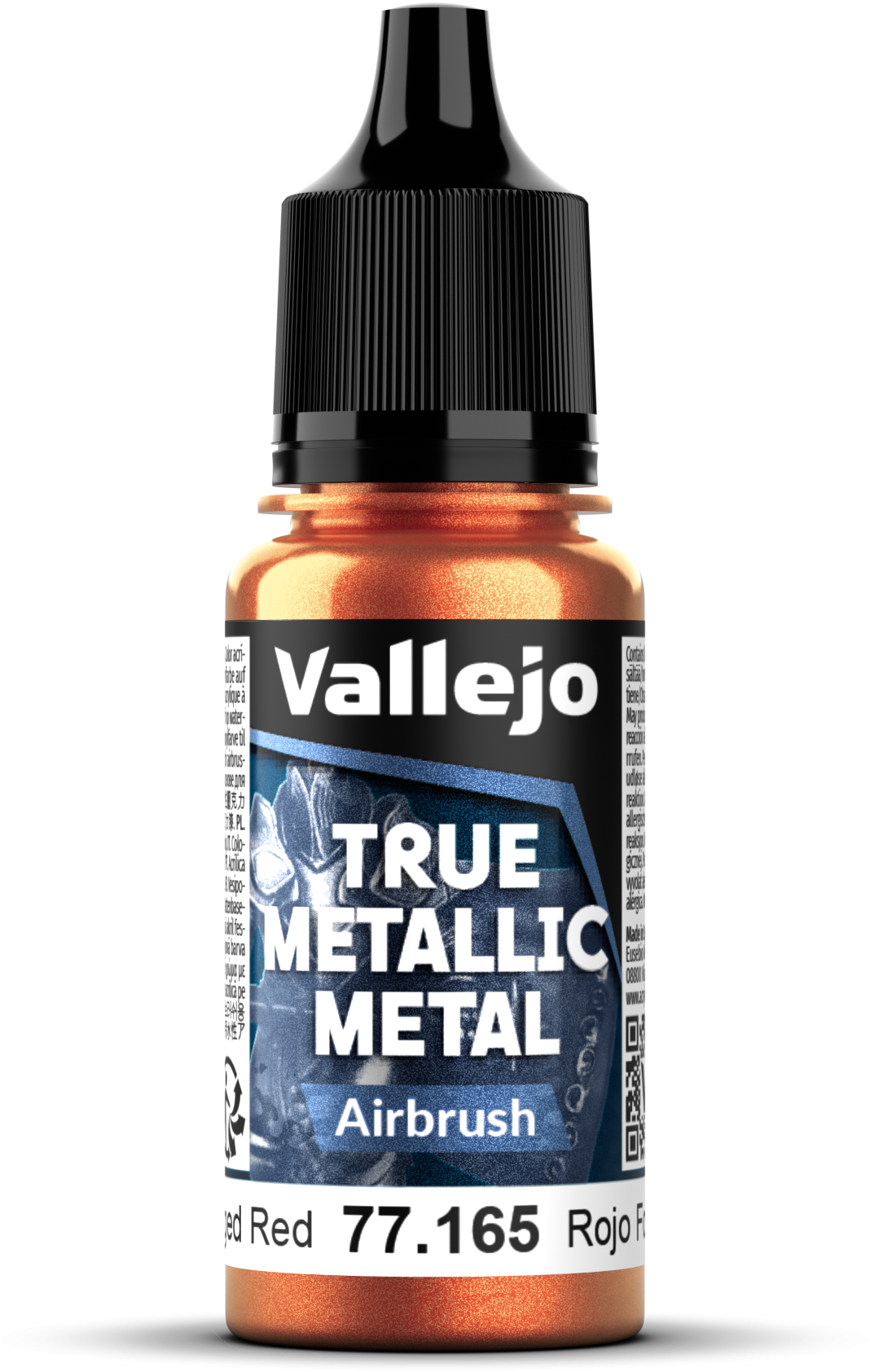 Vallejo: 77.165 - True Metallic Metal - Airbrush - Forged Red (18 ml)