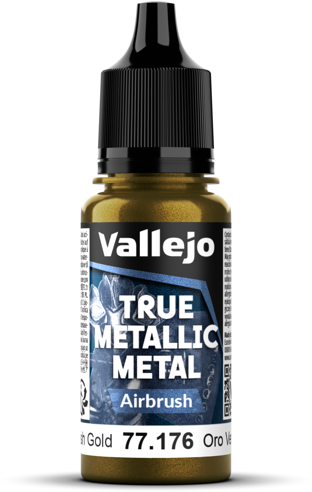 Vallejo: 77.176 - True Metallic Metal - Airbrush - Greenish Gold (18 ml)
