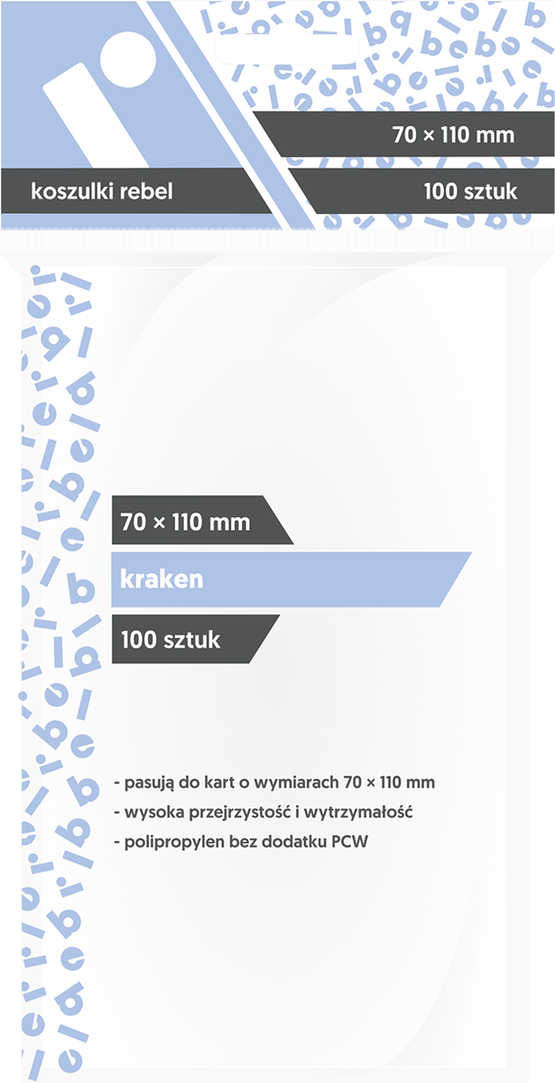 Koszulki na karty Rebel (70x110 mm) "Kraken", 100 sztuk