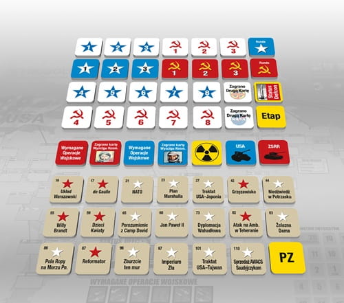 Twilight Struggle: Zimna Wojna 1945–89 żetony