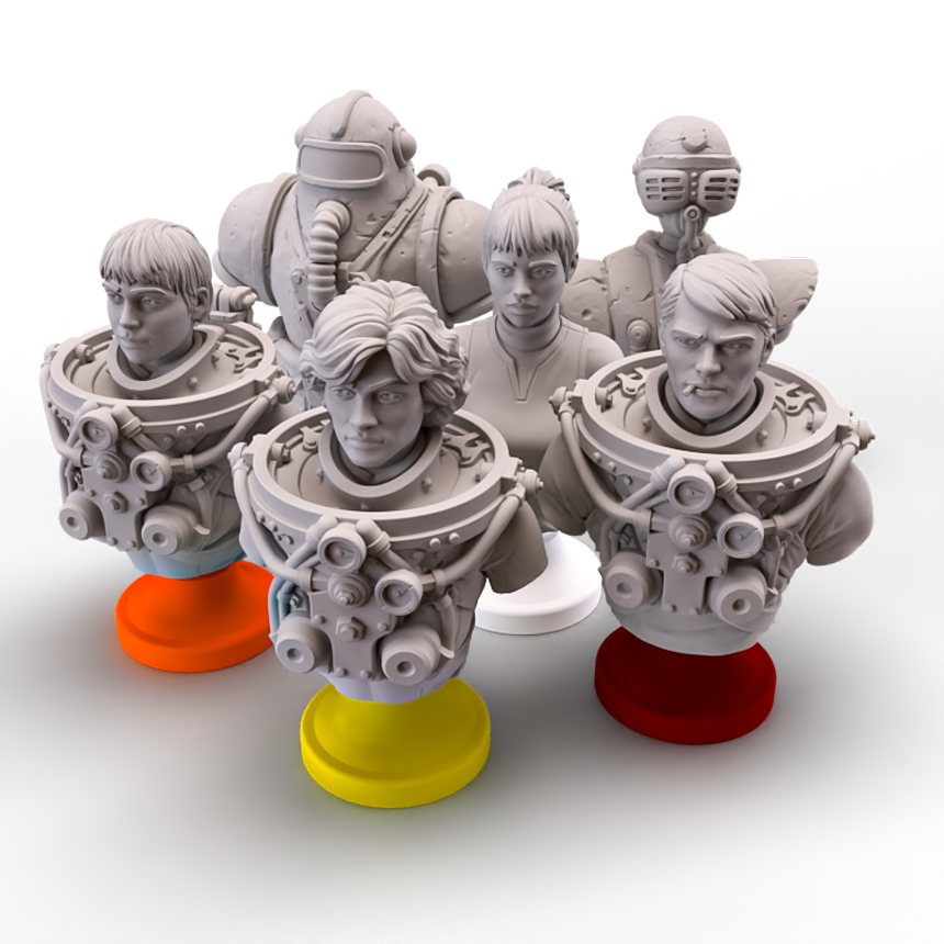 The Shadow Planet (gra planszowa) figurki