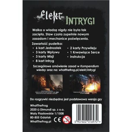 Elekt: Intrygi tył pudełka